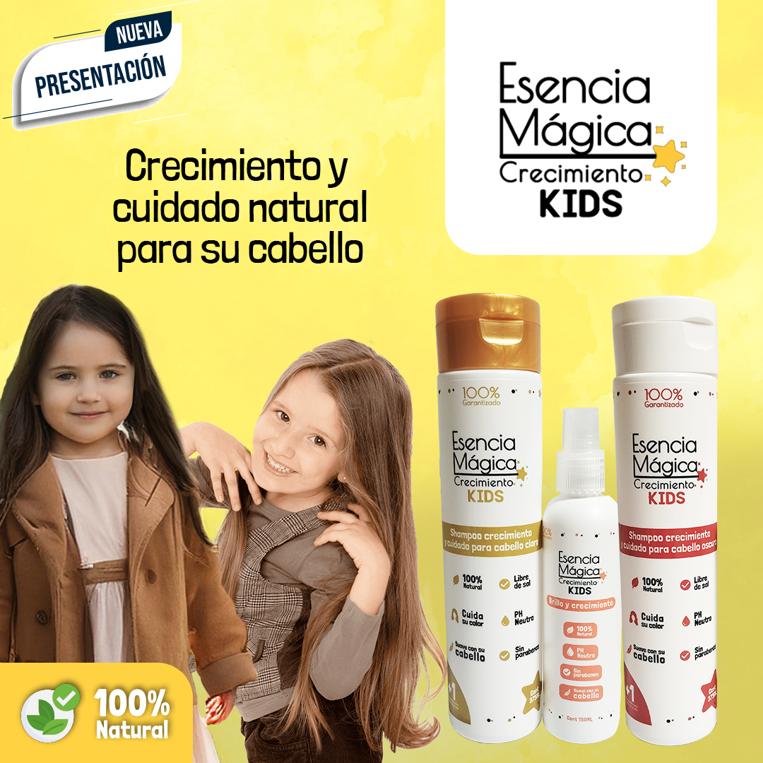 Esencia Mágica Kit Shampoo & Brillo Natural - Cabello fuerte y brillante, con ingredientes 100% naturales 🎁PROMO SOLO POR 50% DCTO
