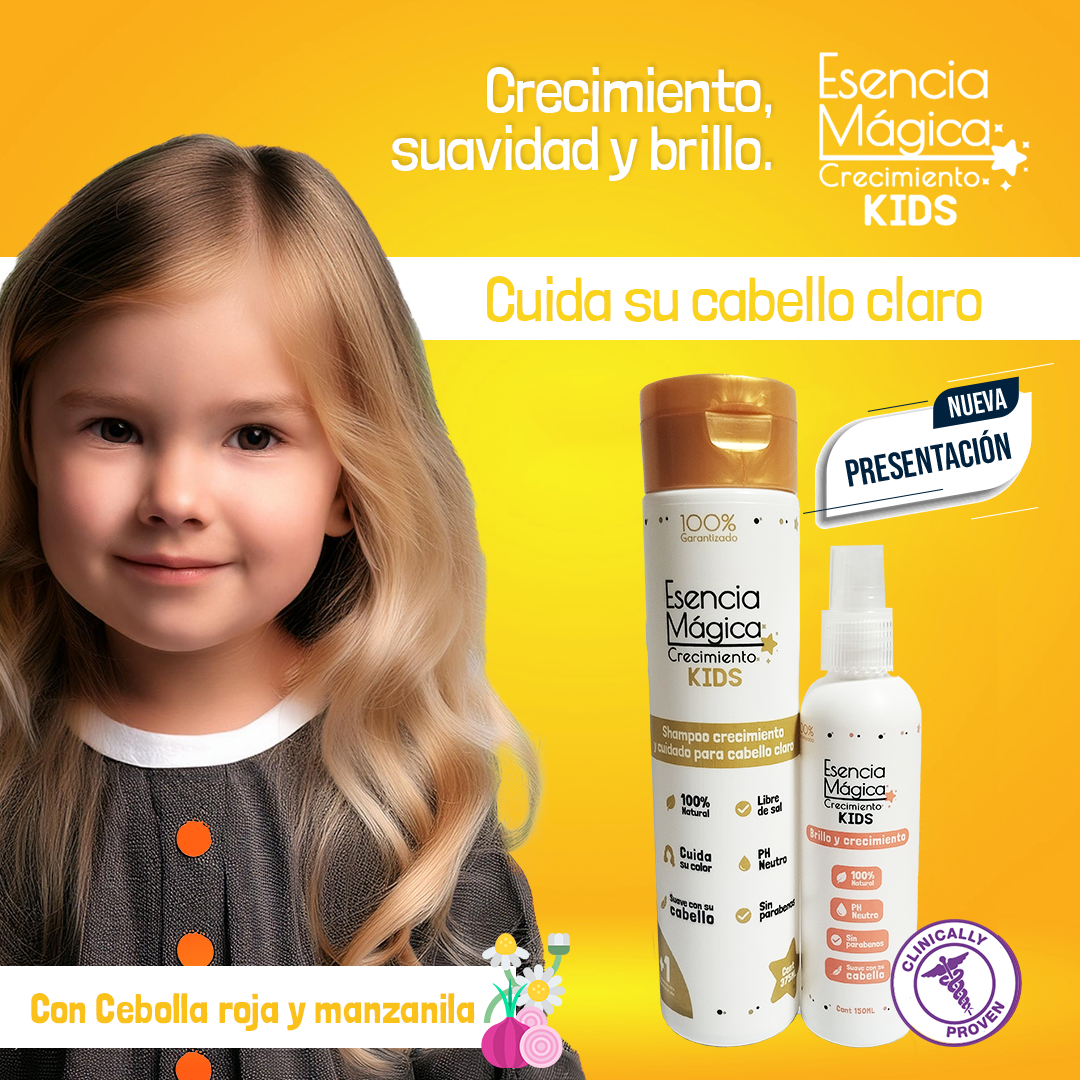 Esencia Mágica Kit Shampoo & Brillo Natural - Cabello fuerte y brillante, con ingredientes 100% naturales 🎁PROMO SOLO POR 50% DCTO