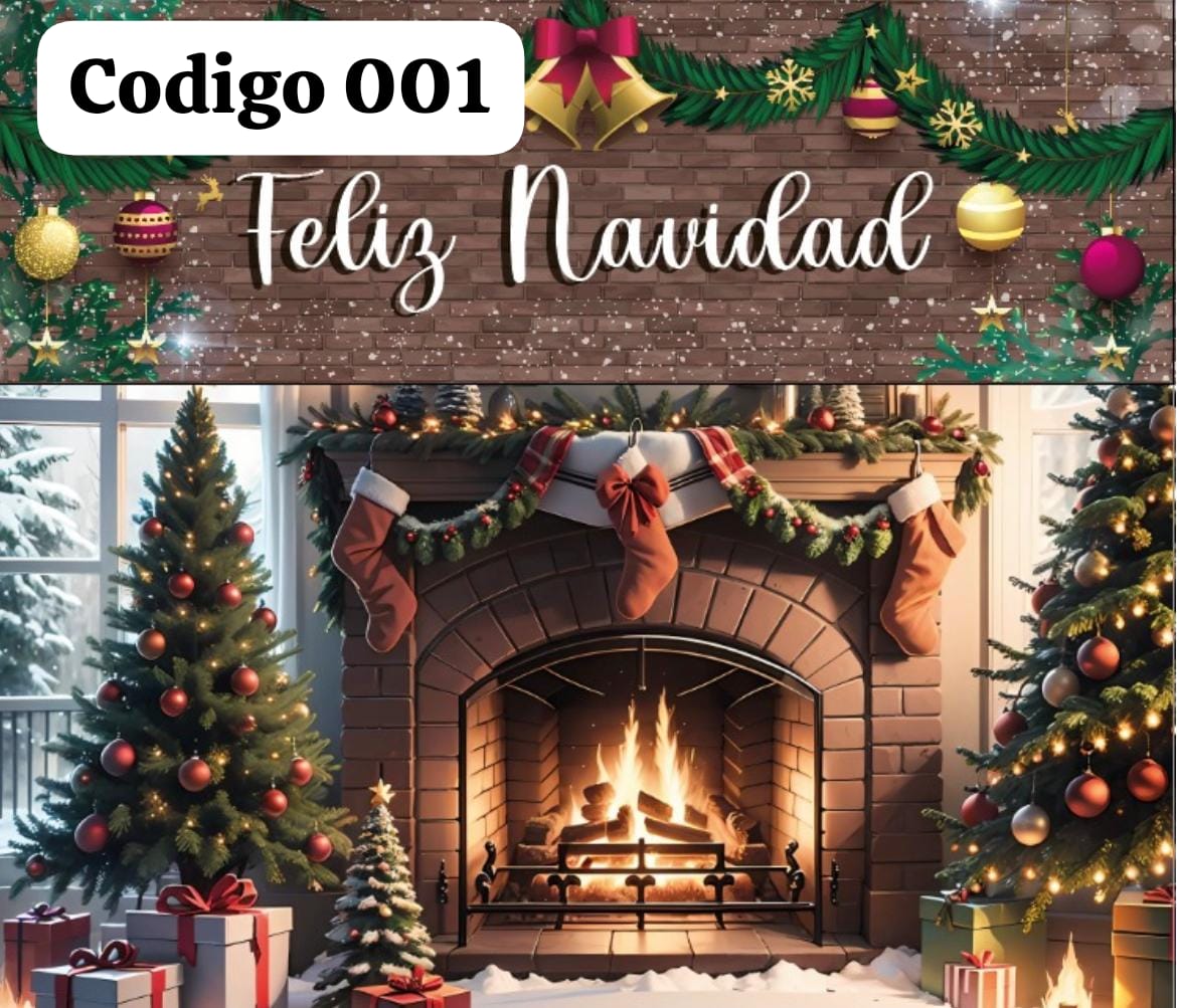 Telón navideño decorativo  2.50 m de alto x 3 m de ancho  - Ambientación mágica para tus fotos navideñas 🎁RECIBE OBSEQUIO + ENVIO GRATIS