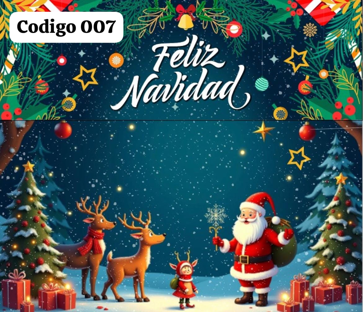 Telón navideño decorativo  2.50 m de alto x 3 m de ancho  - Ambientación mágica para tus fotos navideñas 🎁RECIBE OBSEQUIO + ENVIO GRATIS
