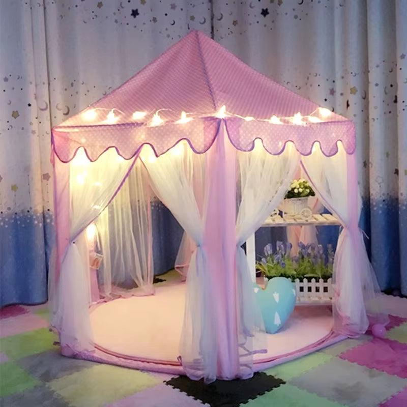 Carpa Castillo Infantil 135 cm de alto x 140 cm de ancho con varillas reforzadas y bolsa de transporte (no incluye luces) 🎄OFERTA DE TEMPRADA 50%DCTO