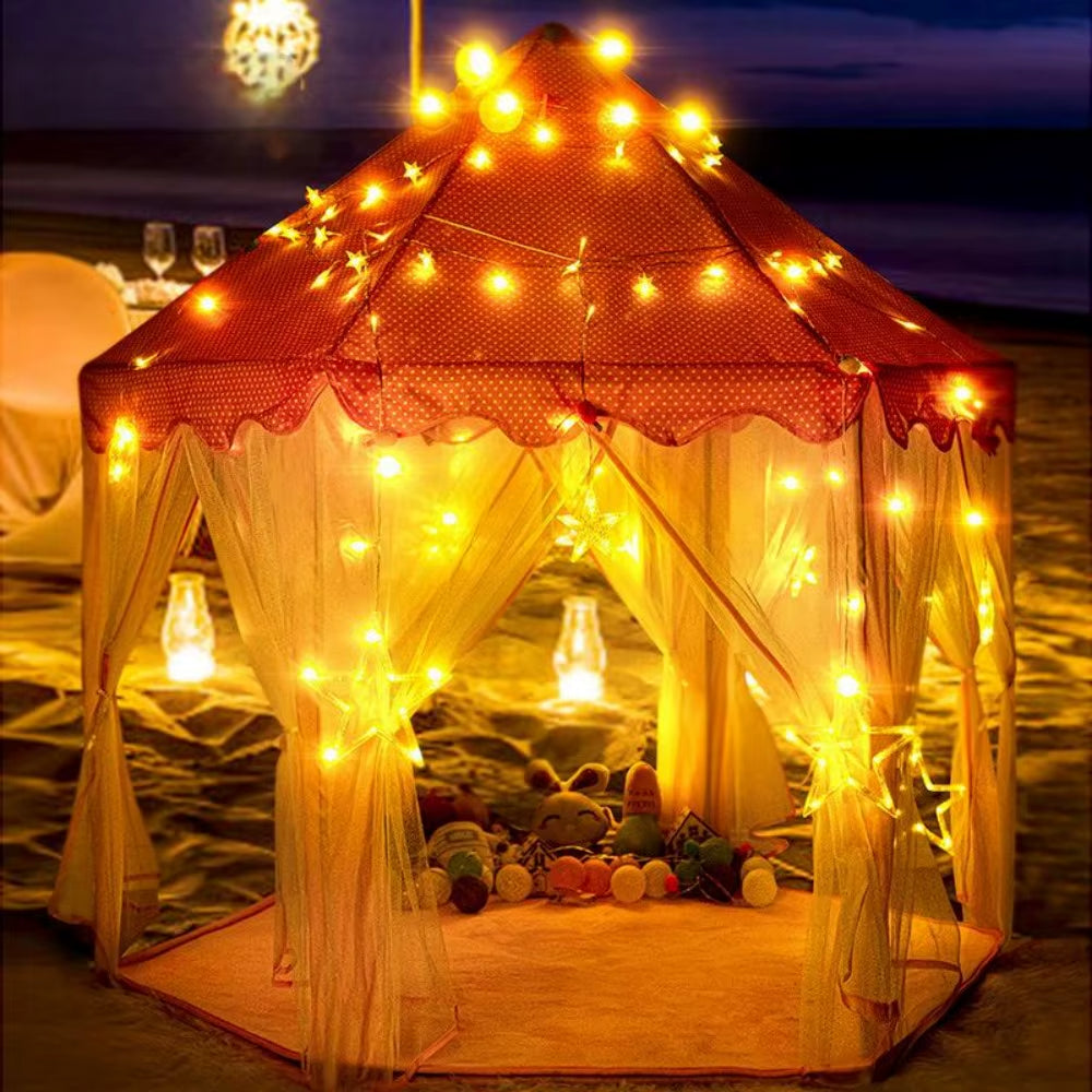 Carpa Castillo Infantil 135 cm de alto x 140 cm de ancho con varillas reforzadas y bolsa de transporte (no incluye luces) 🎄OFERTA DE TEMPRADA 50%DCTO